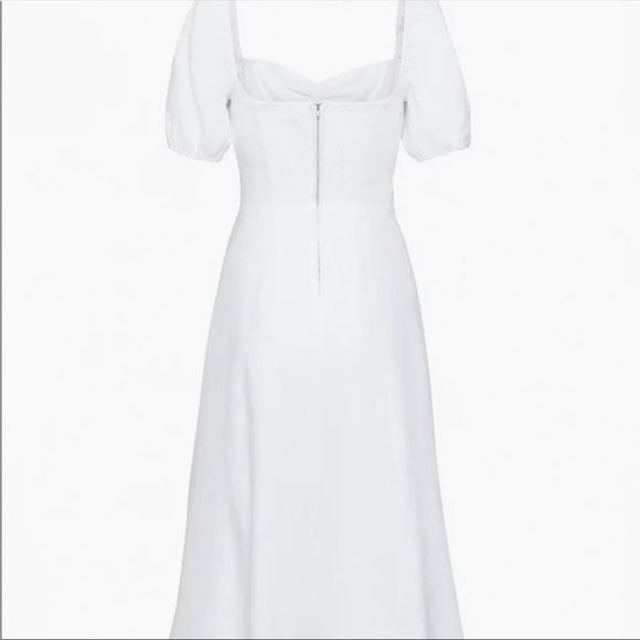 Aritzia Dame Linen White Midi Dress - Picture 3 of 8